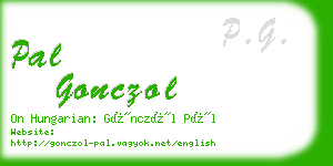 pal gonczol business card